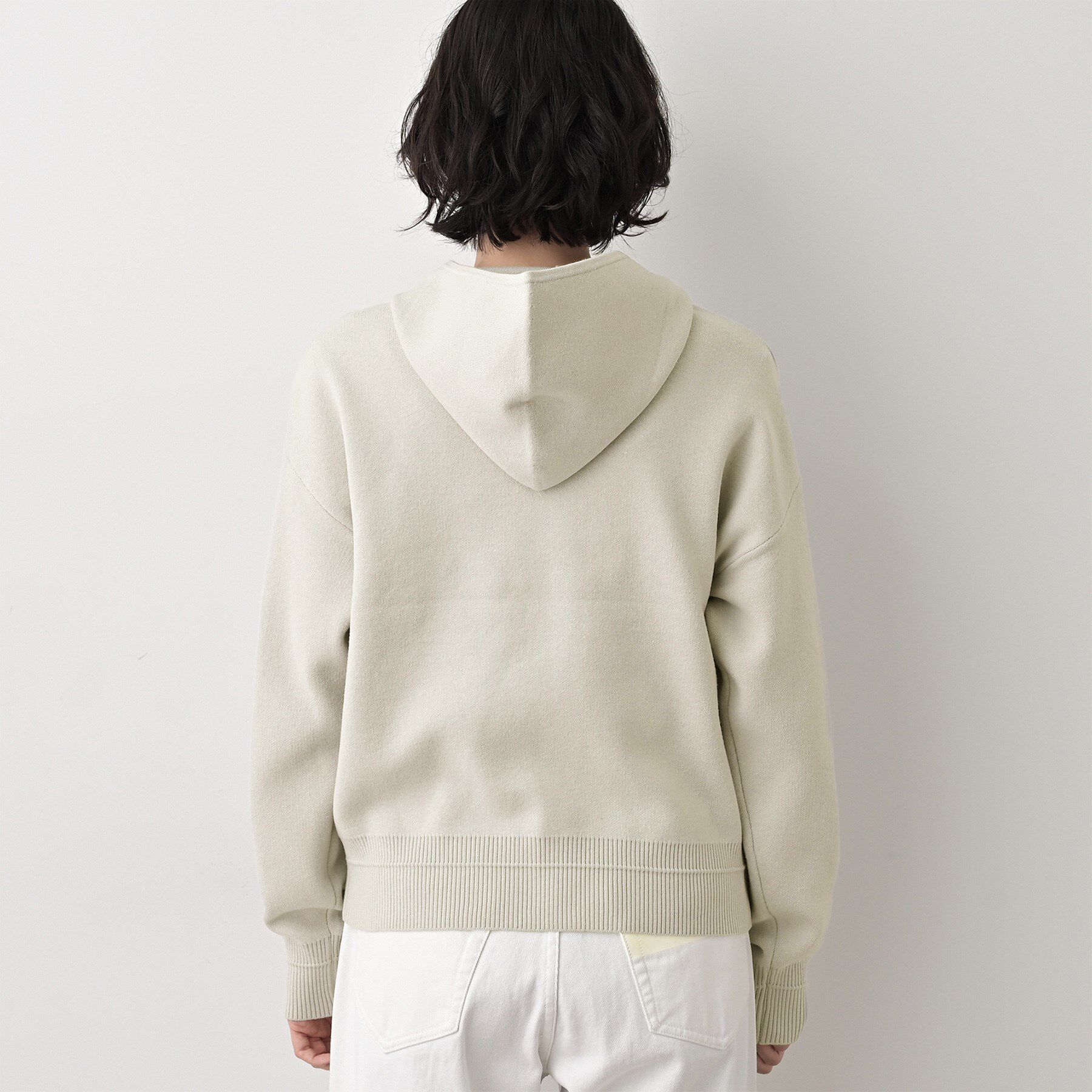 Dessin「【キレイ見え／洗える】ジャカード編みフードジップ」|ニット・セーター|