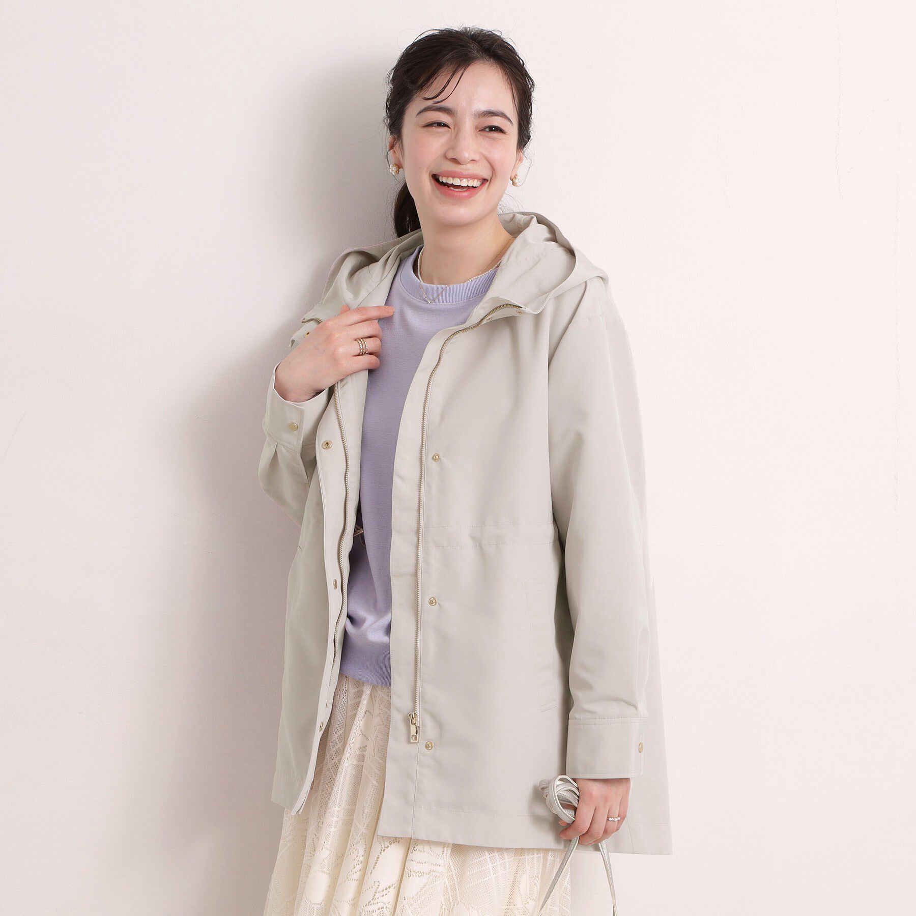 ITS&rsquo;DEMO「【撥水・花粉防止／手洗い可】ミディアム丈マウンテンパーカー」|その他|ライトベージュ(05