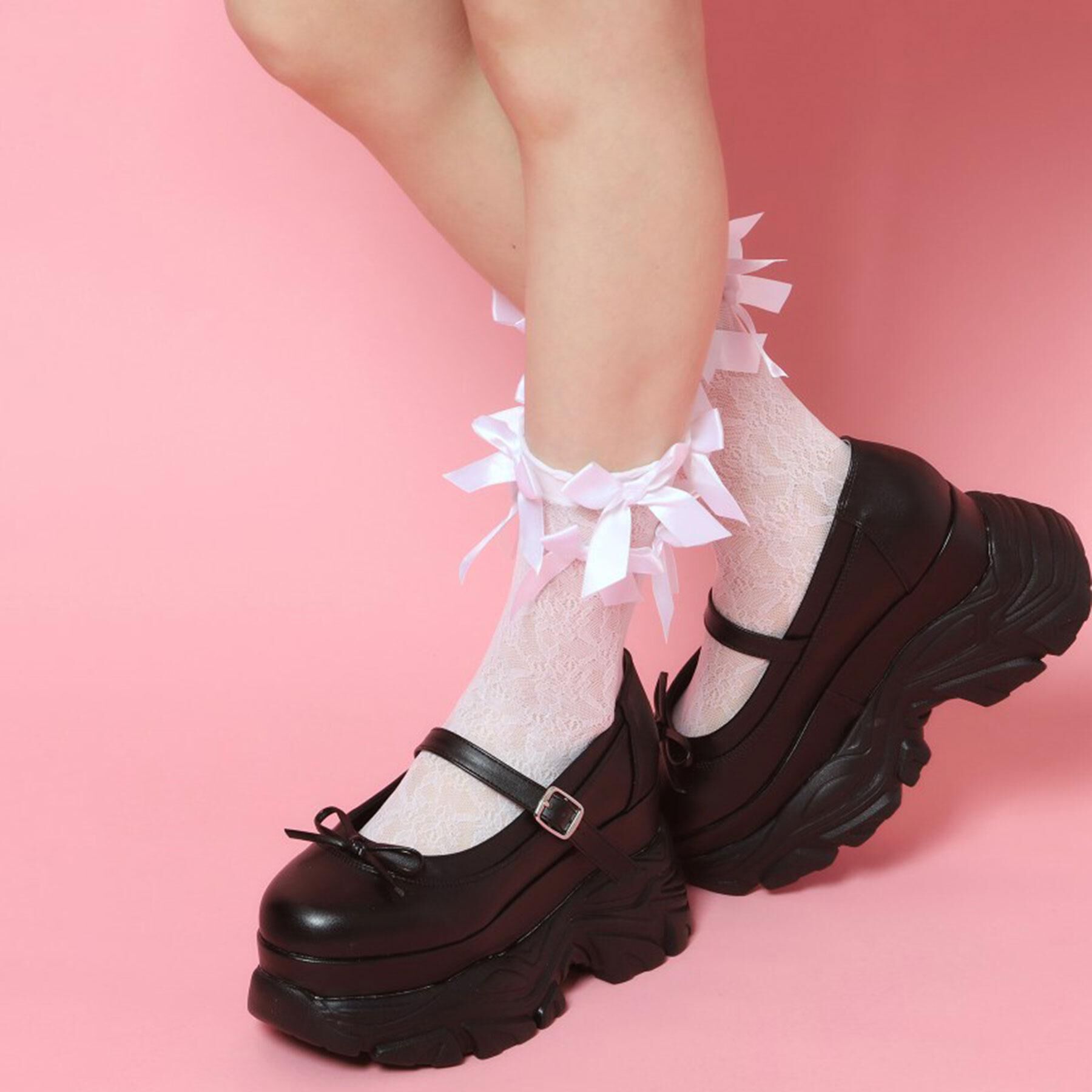 csT&P「厚底ストラップリボンパンプス」|パンプス|