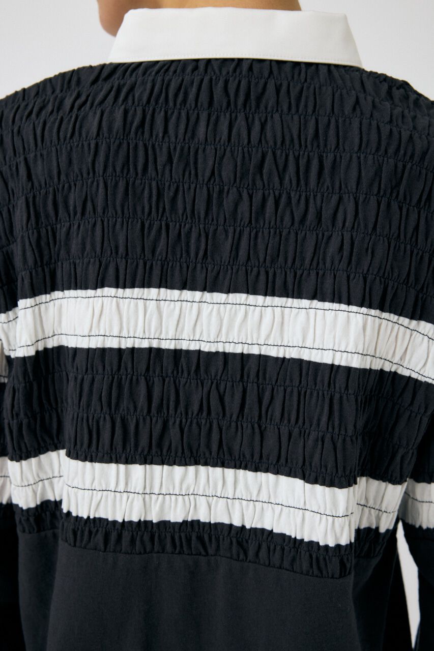 MOUSSY「SHIRRING RUGBY シャツ」|Tシャツ・カットソー|