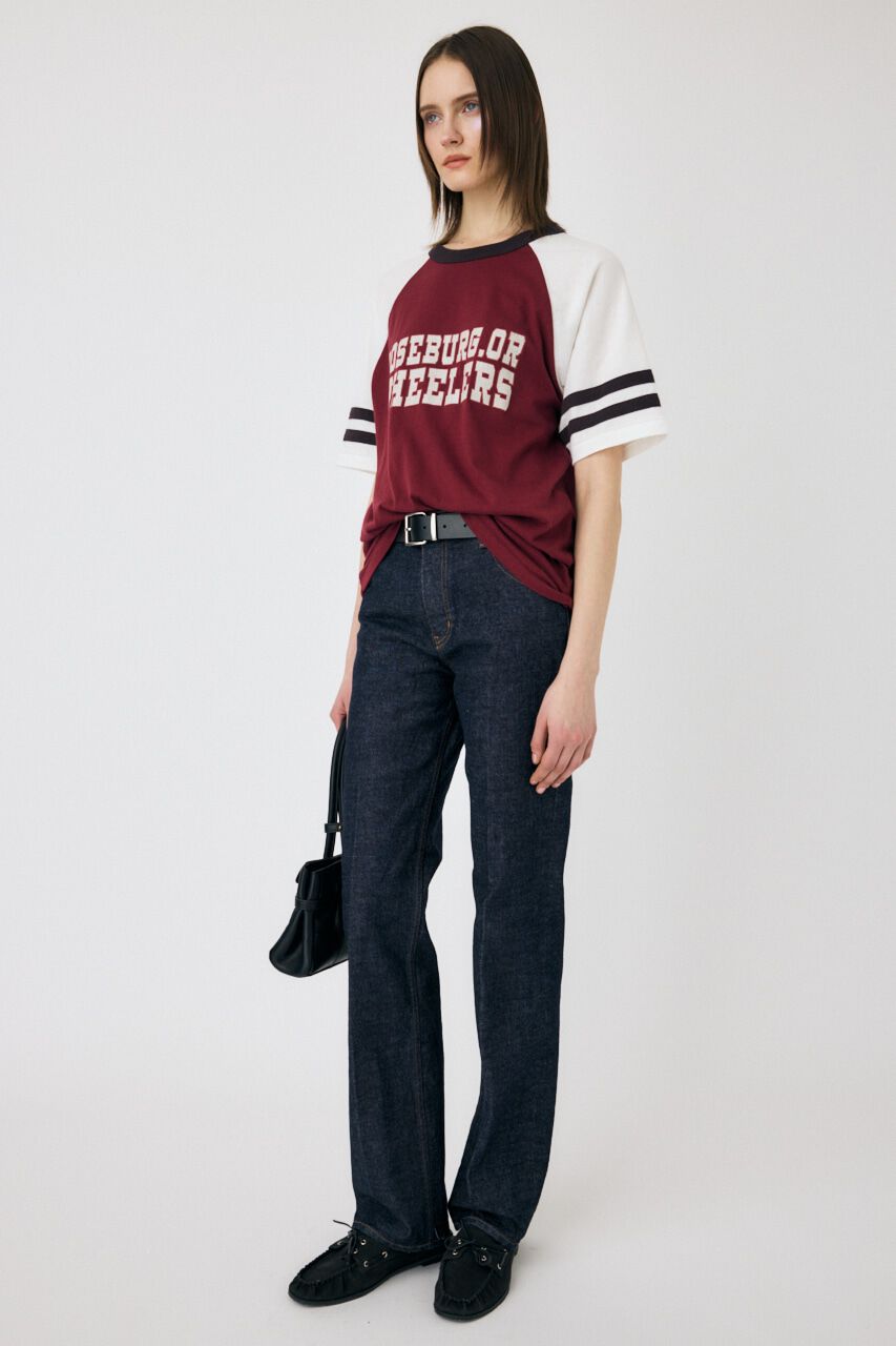 MOUSSY「MVS CENTER PRESS ストレートデニム」|デニム|