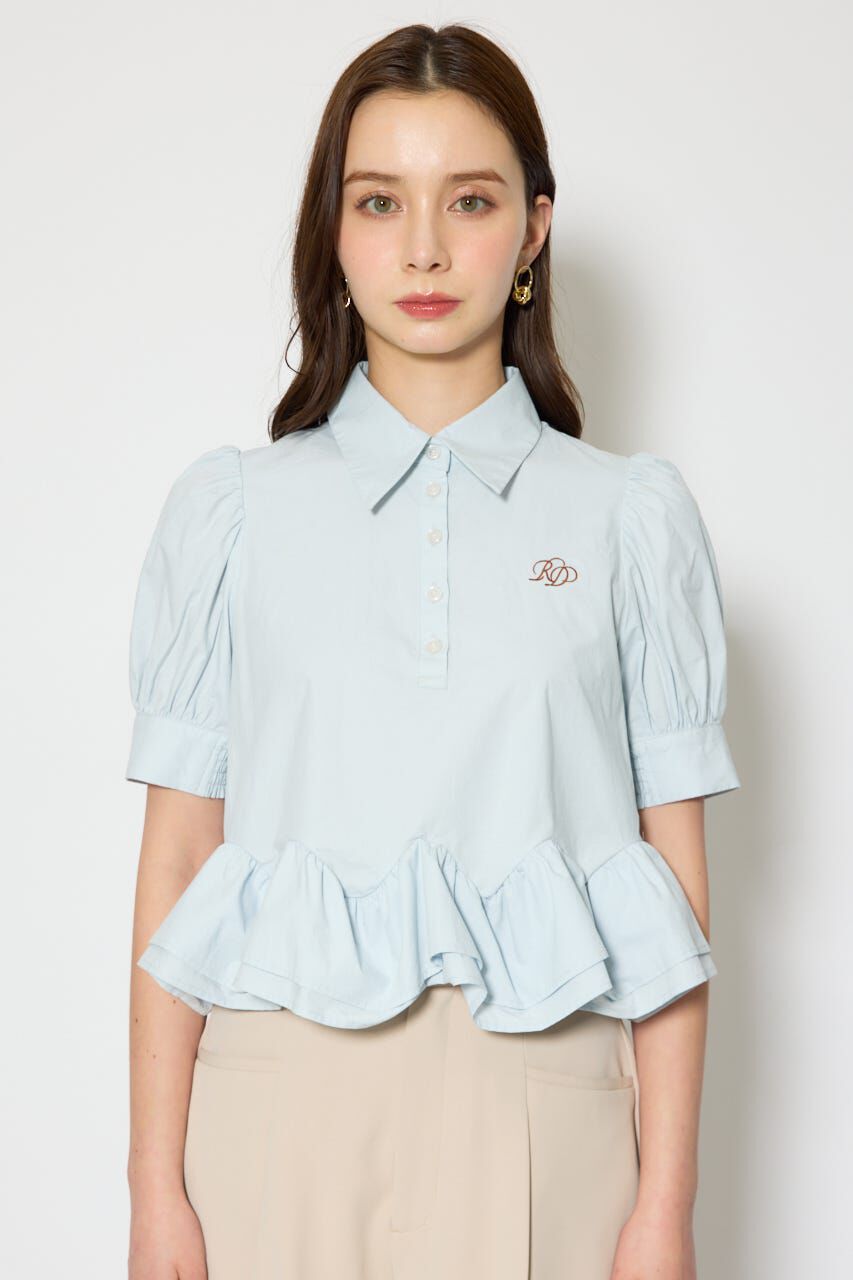 rienda「ボリュームフリルヘムブラウス」|シャツ・ブラウス|