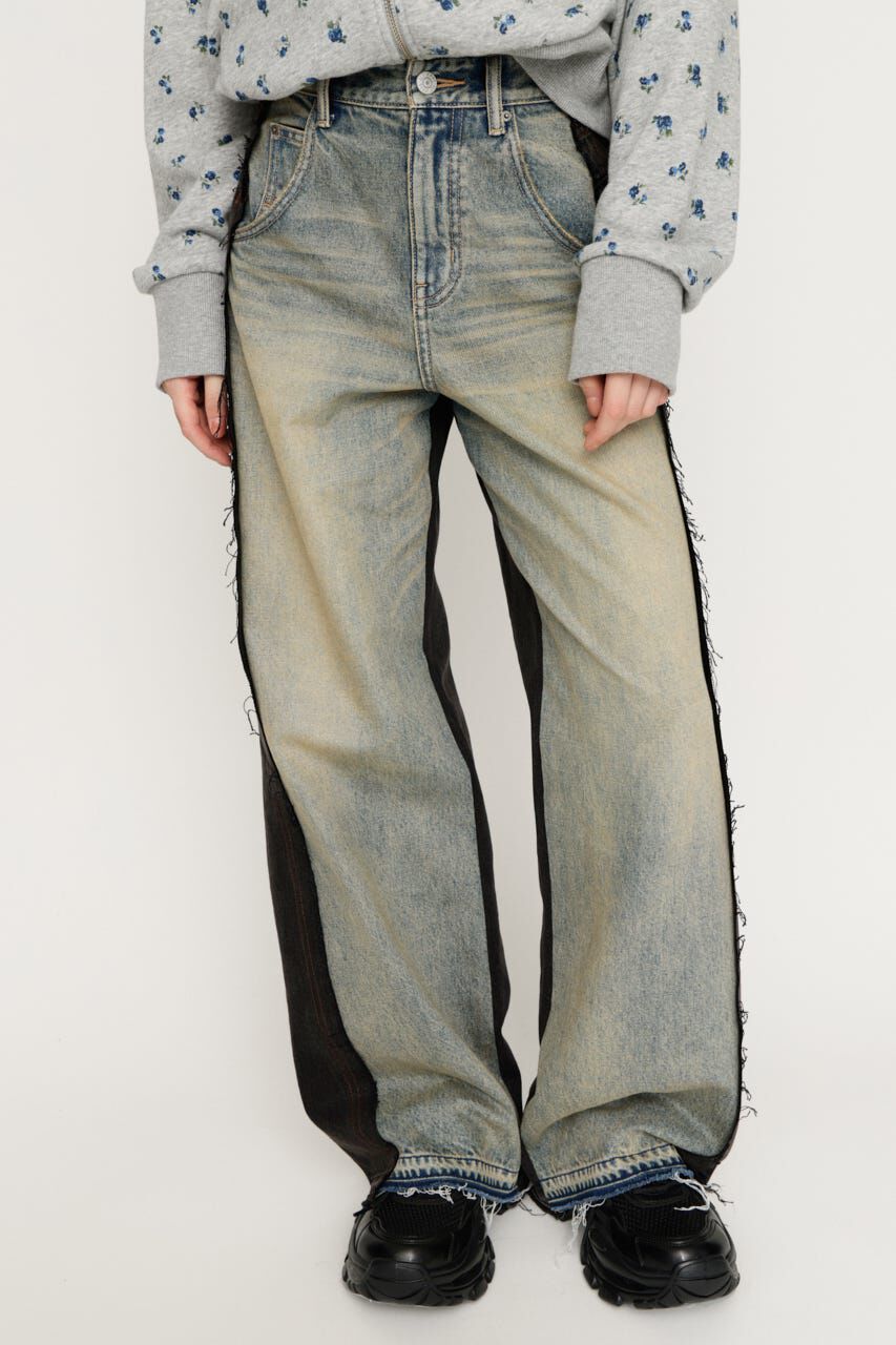 SLY「L／W TWIST SIZING DENIM」|デニム|M/BLK7