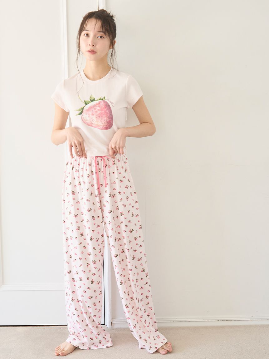 SNIDEL HOME「ストロベリーアイレットロングパンツ」|ルームウェア|