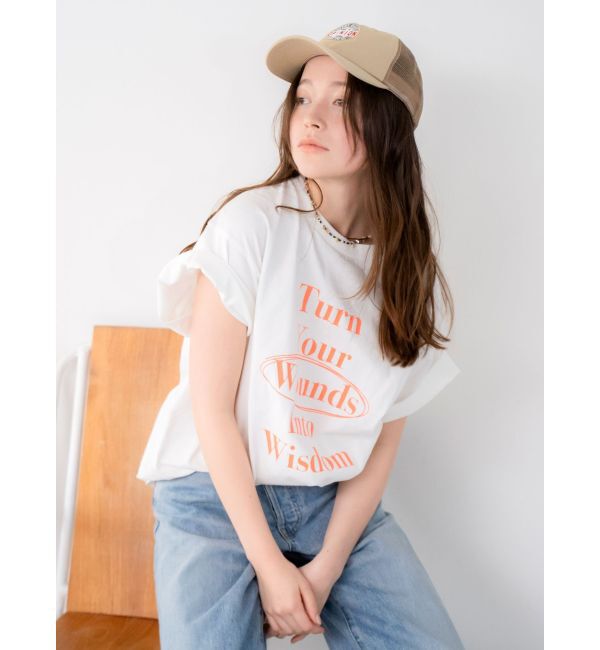 Ungrid「ヴィンテージウォッシュロゴビッグTee」|Tシャツ・カットソー|