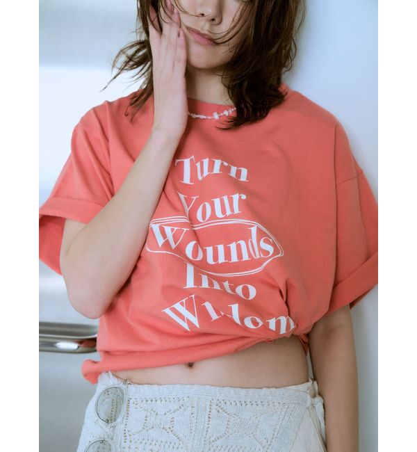 Ungrid「ヴィンテージウォッシュロゴビッグTee」|Tシャツ・カットソー|