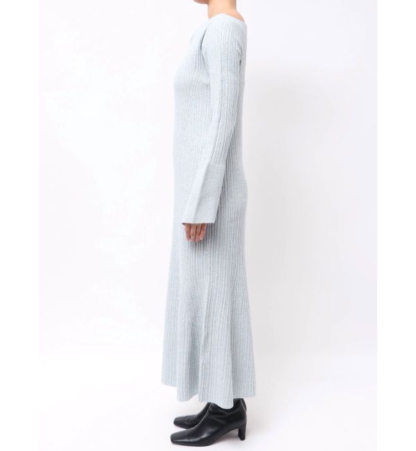 LAGUNAMOON「アシンメトリーネックフレアニットワンピース」|ワンピース|