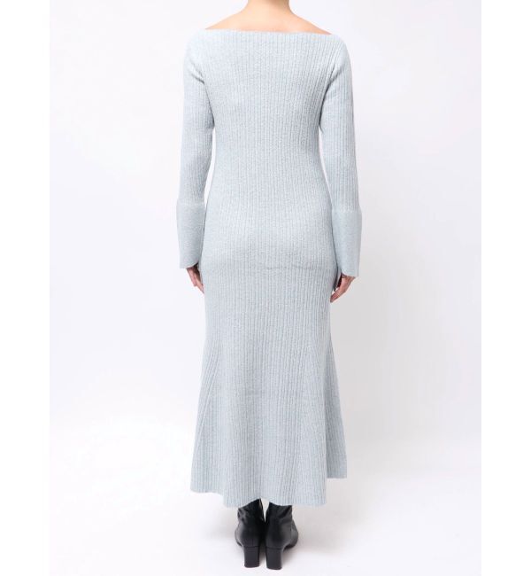 LAGUNAMOON「アシンメトリーネックフレアニットワンピース」|ワンピース|