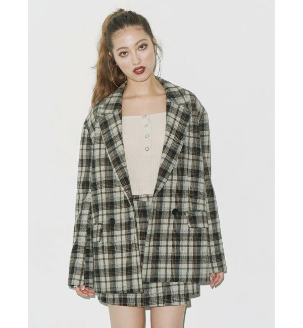 EVRIS「チェックルーズジャケット【セットアップ着用可能】」|テーラードジャケット|