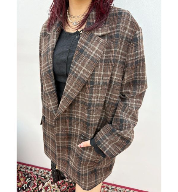 EVRIS「チェックルーズジャケット【セットアップ着用可能】」|テーラードジャケット|
