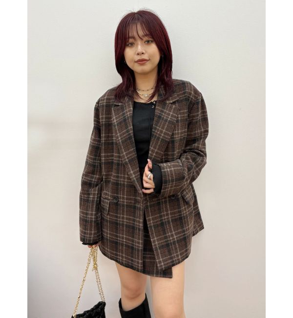 EVRIS「チェックルーズジャケット【セットアップ着用可能】」|テーラードジャケット|