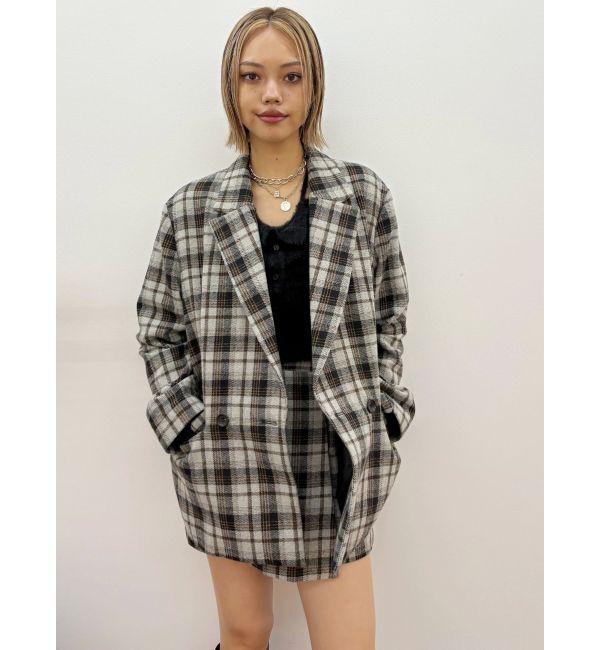 EVRIS「チェックルーズジャケット【セットアップ着用可能】」|テーラードジャケット|