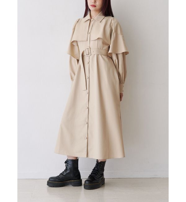 jouetie「ケープロングコートワンピース」|ワンピース|