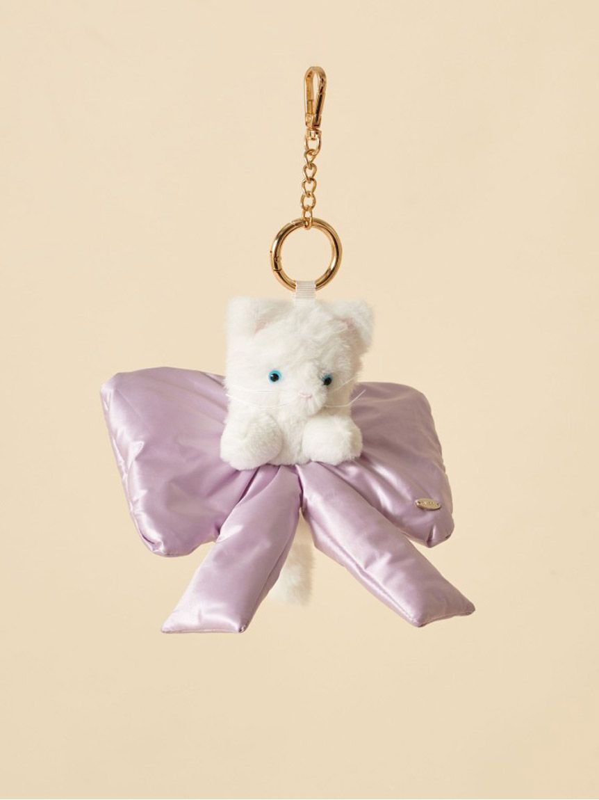 SNIDEL「リボンシュシュキャットチャーム」|キーケース|