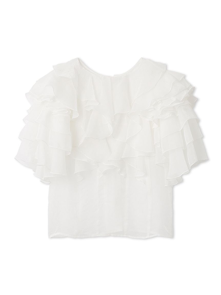 FRAY I.D「2wayフラワースリーブフリルブラウス」|シャツ・ブラウス|WHT
