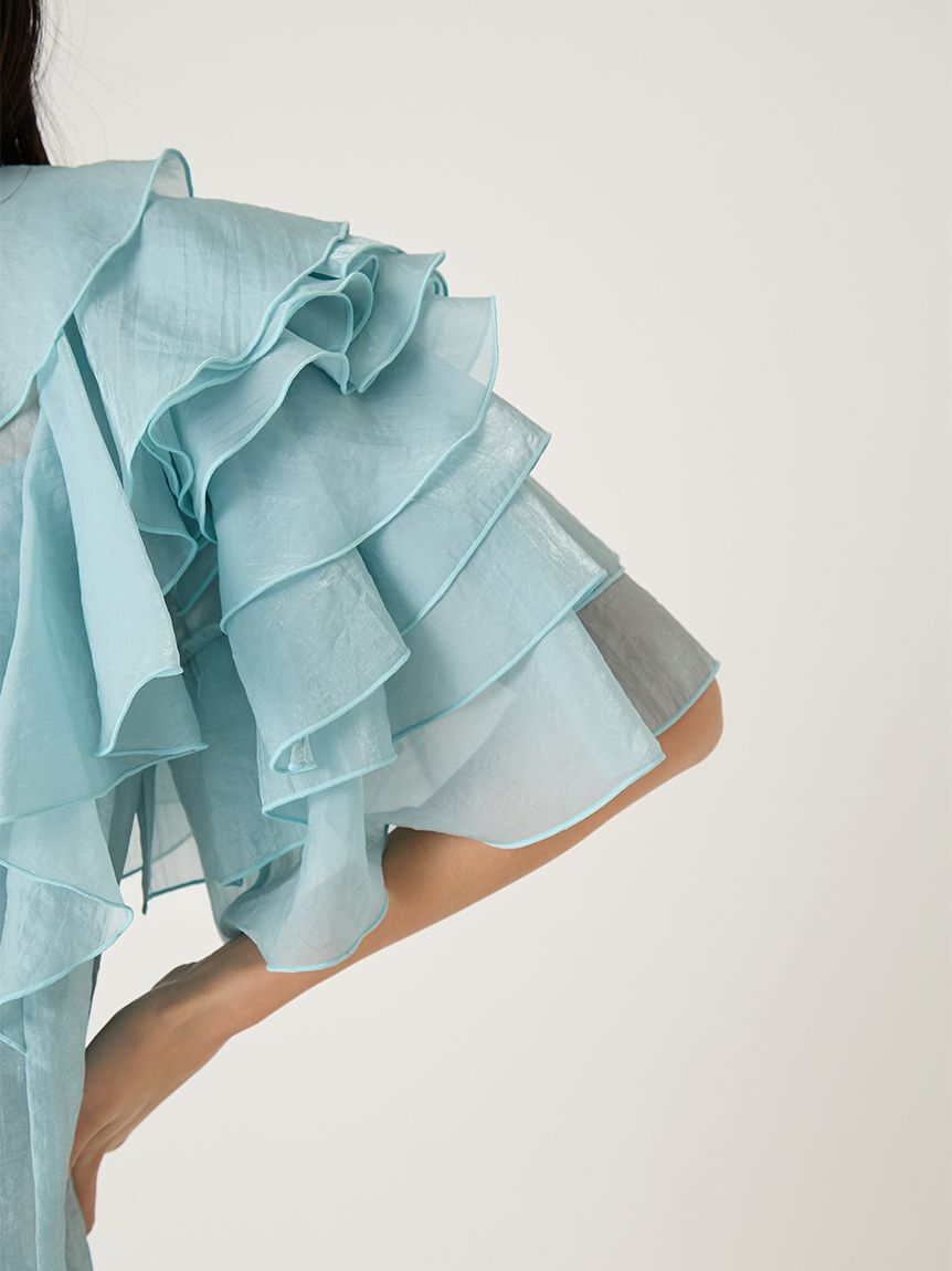 FRAY I.D「2wayフラワースリーブフリルブラウス」|シャツ・ブラウス|