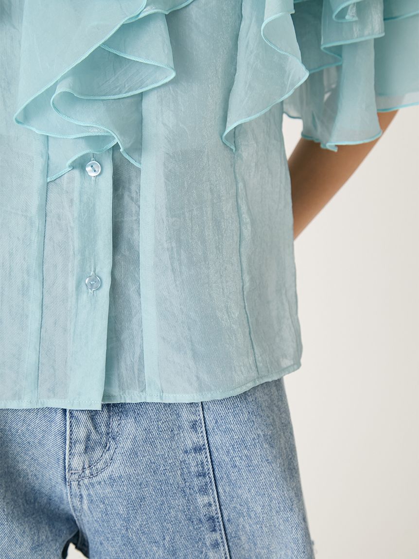 FRAY I.D「2wayフラワースリーブフリルブラウス」|シャツ・ブラウス|