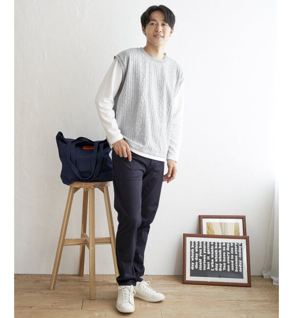 ikka「フクレジャガードフェイクベストロンT」|Tシャツ・カットソー|