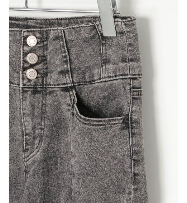 VENCE share style「サイドカットアウトリボンフレア」|デニム|