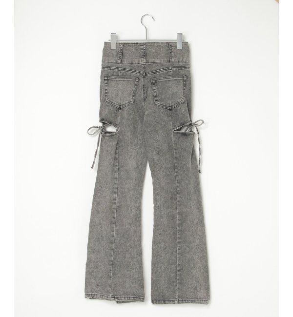 VENCE share style「サイドカットアウトフレアデニム」|デニム|
