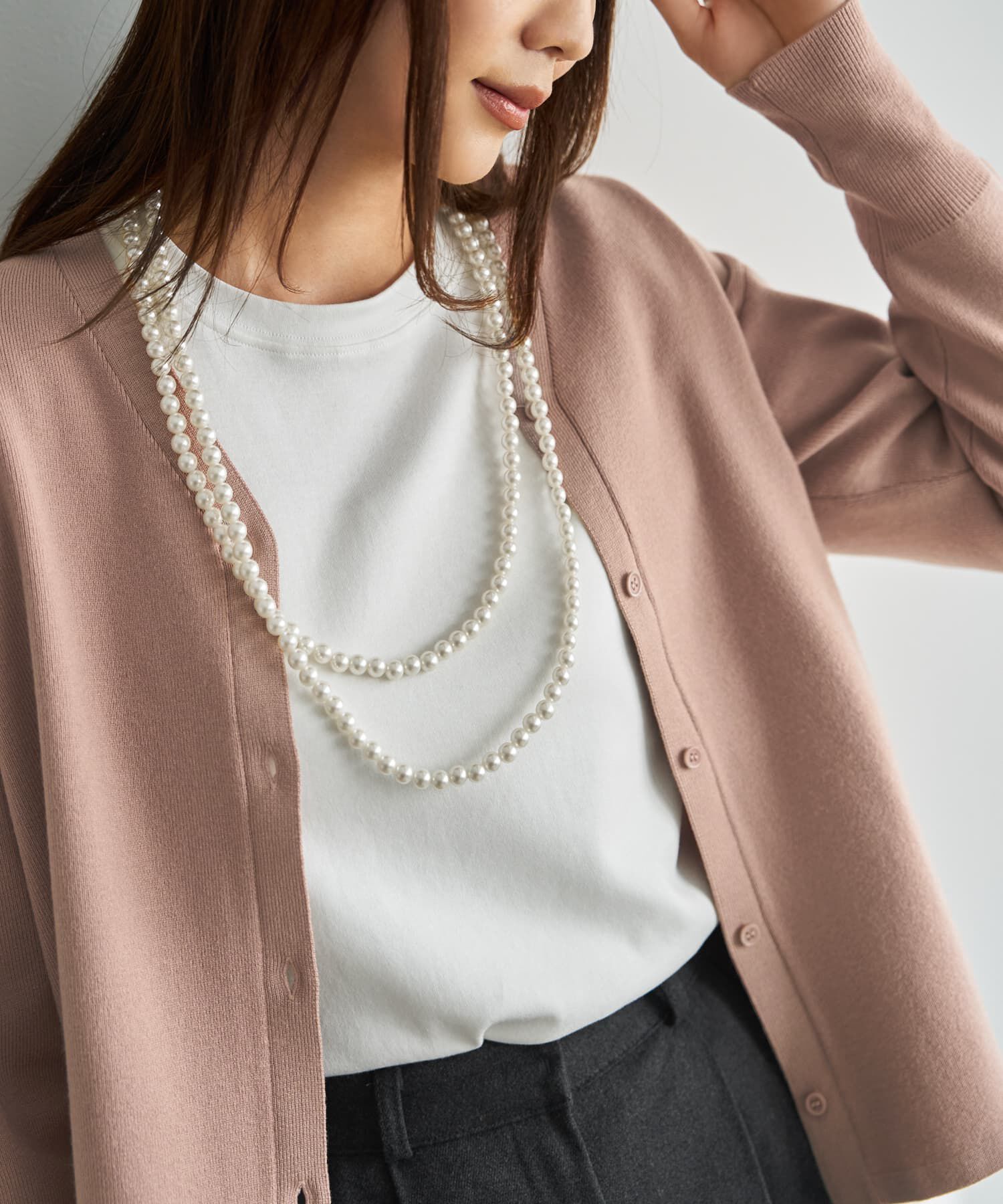 STYLE DELI「８mmパール80cm２連ネックレス」|ネックレス|