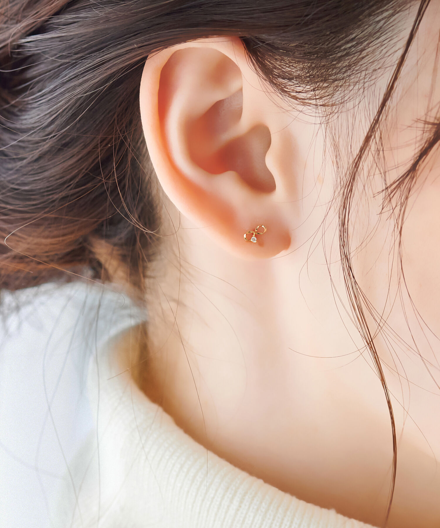 Phoebe「【K10】インフィニティビジューピアス／BOXつき」|ピアス|ゴールド