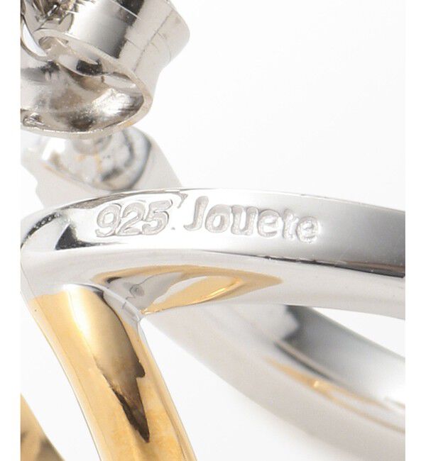 Jouete「ジルコニア ダブルピアス コンビカラー」|ピアス|