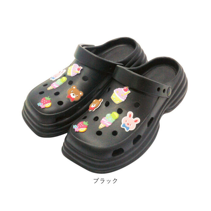 BACKYARD FAMILY「厚底サンダル アクセサー付き 通販 サンダル シャワーサンダル 厚底 アクセサー かわいい」|サンダル|