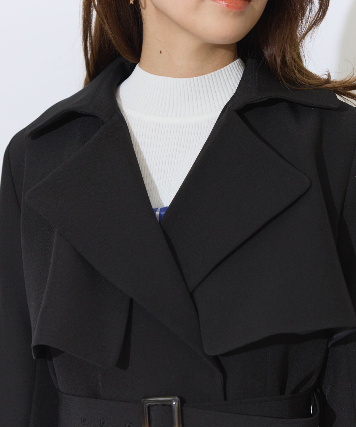 アンドクチュール「ミニマルムードトレンチコート」|トレンチコート|