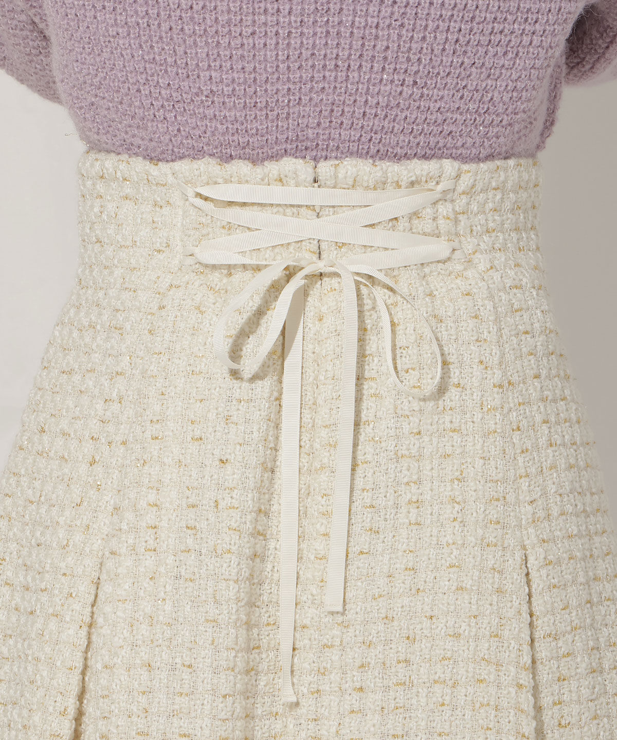 WILLSELECTION「ラメツイードミニスカート」|フレア|
