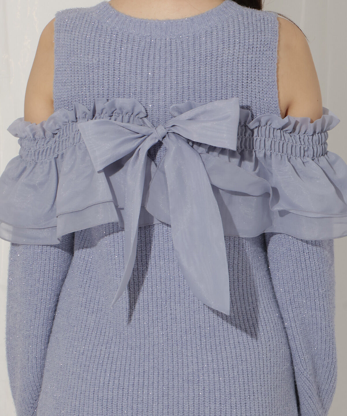 WILLSELECTION「バックリボンオフショルニットワンピース」|ワンピース|