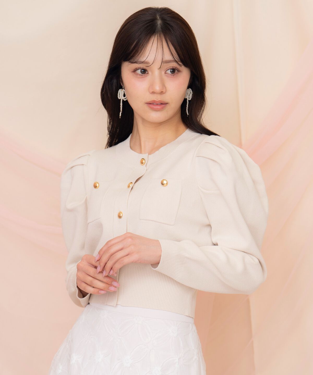 WILLSELECTION「ポケットデザインタックスリーブカーディガン」|カーディガン|