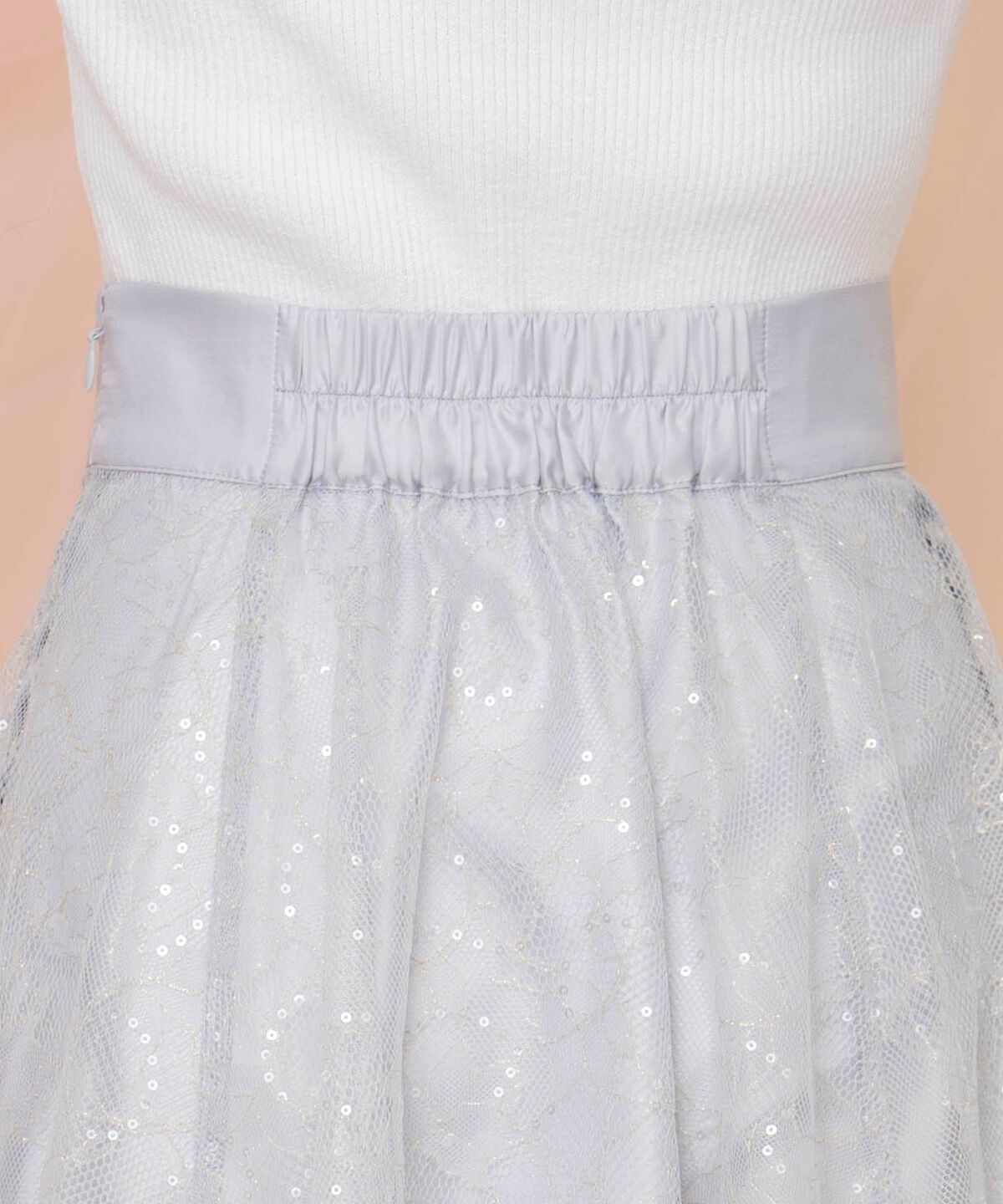 WILLSELECTION「スパンコール付きチュールスカート」|フレア|