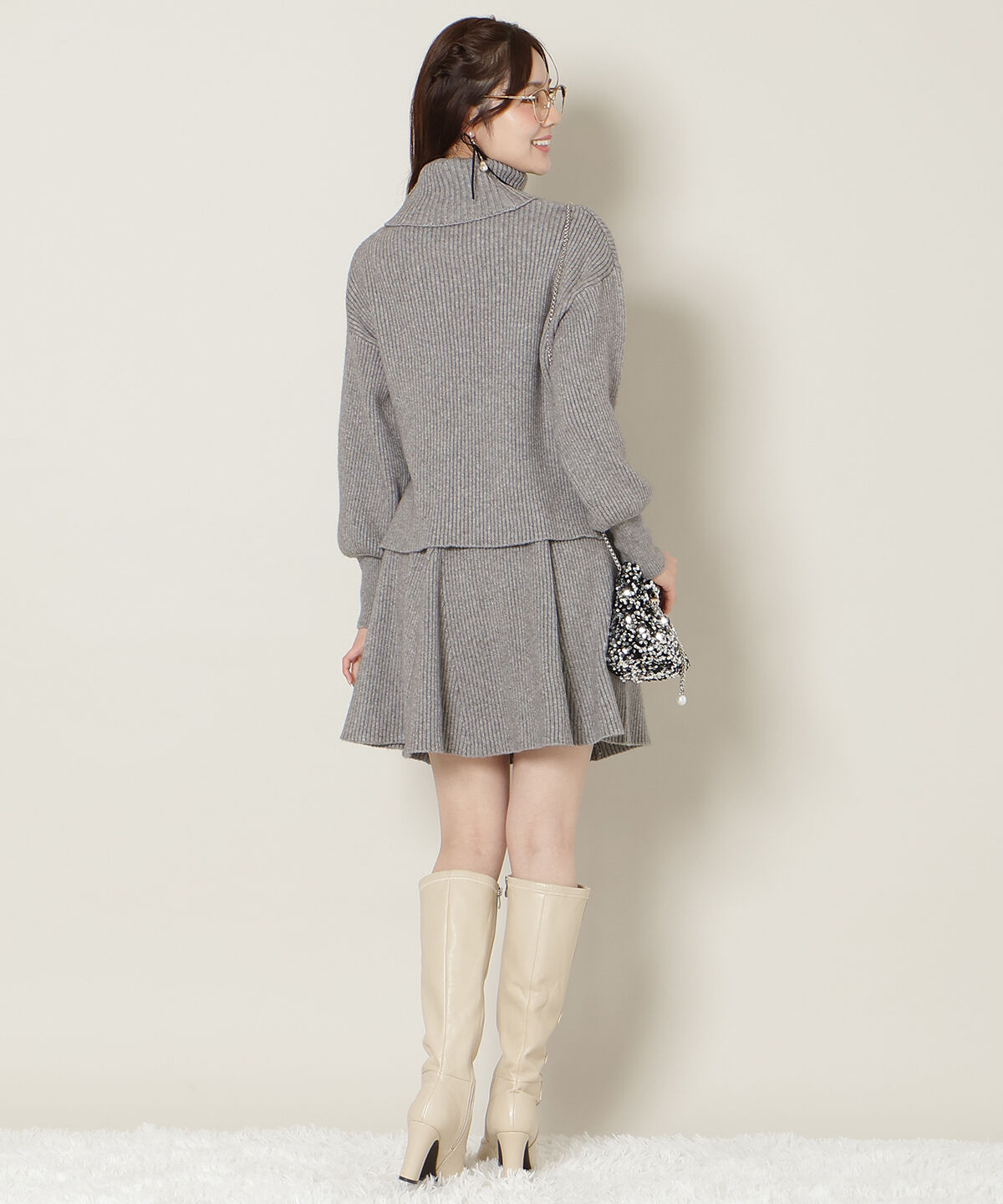 WILLSELECTION「オフタートル&times;スカートニットSETUP」|ワンピース|