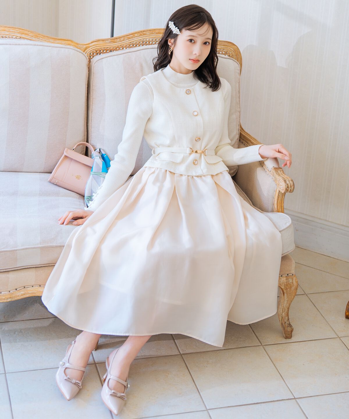 WILLSELECTION「ツイードドッキングジレワンピース」|ワンピース|オフ