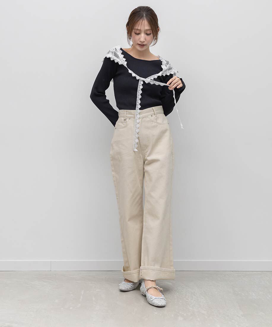  「ビジューストラップバレエシューズ」|パンプス|