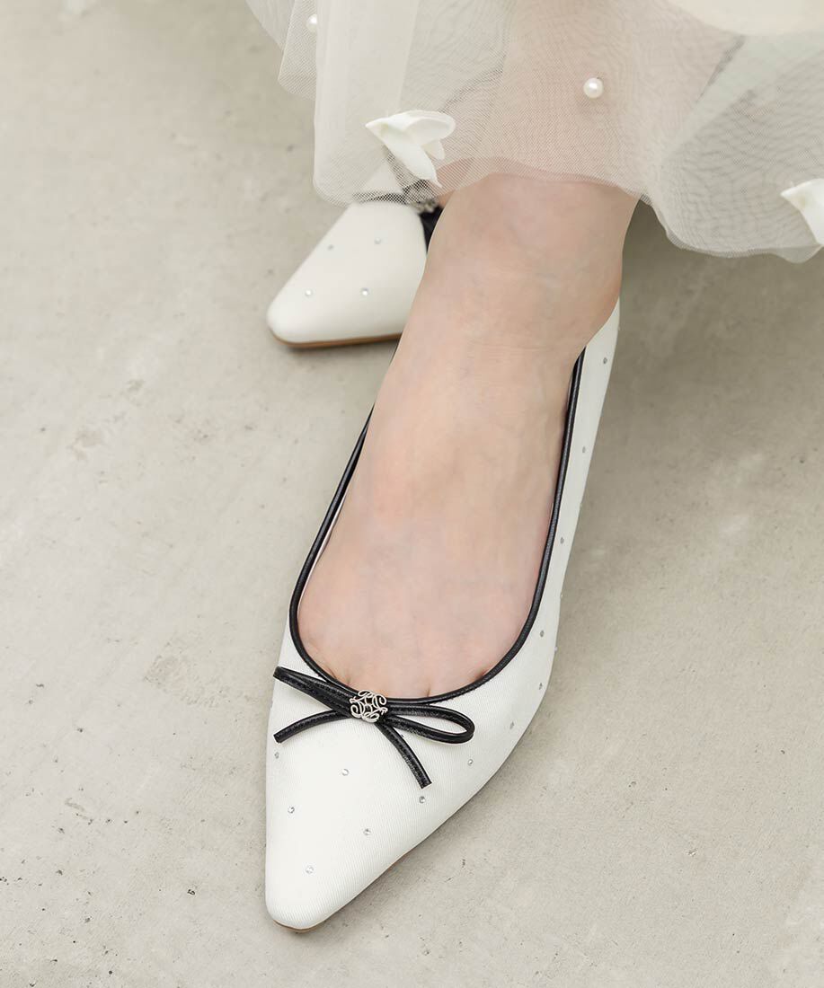  「モノグラムパーツリボンパンプス」|パンプス|