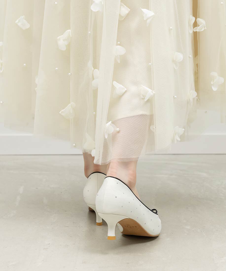  「モノグラムパーツリボンパンプス」|パンプス|