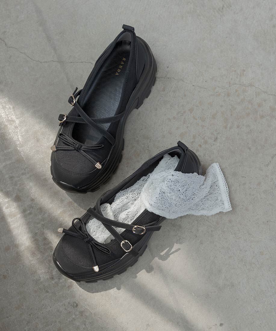  「ボリュームソールトゥシューズライクスニーカー」|スニーカー|