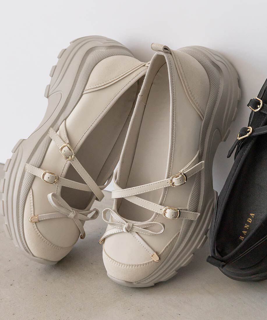  「ボリュームソールトゥシューズライクスニーカー」|スニーカー|