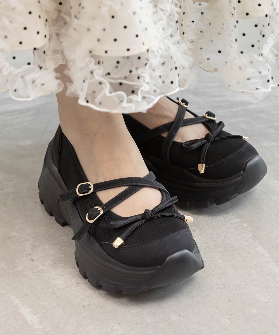  「ボリュームソールトゥシューズライクスニーカー」|スニーカー|