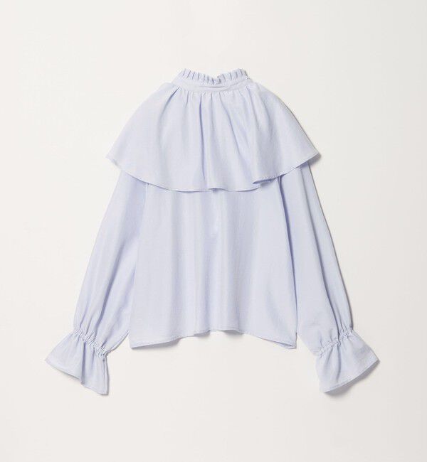 EMMEL REFINES「＜EMMEL REFINES＞EM フィブリルサテン ネックタック フリル ブラウス」|シャツ・ブラウス|