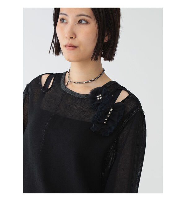 BEAMSBOY「maturely / メッシュ トップ ロングスリーブ」|シャツ・ブラウス|