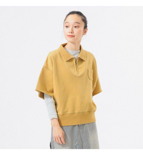 BEAMSBOY「ハーフジップ ショートスリーブ スウェット」|スウェット・ジャージ|YELLOW