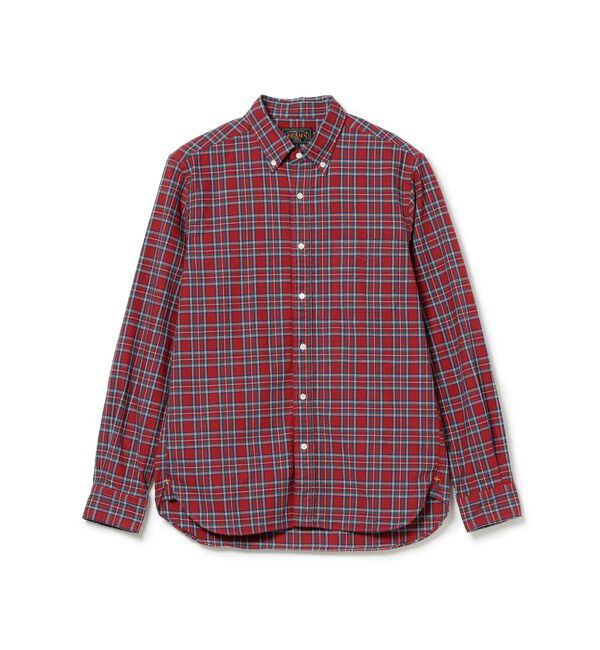 BEAMS PLUS「BEAMS PLUS / インディゴチェック ボタンダウンシャツ」|シャツ・ブラウス|