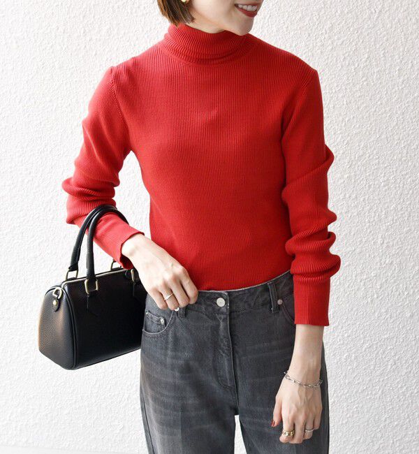 SHIPS any「SHIPS any:〈手洗い可能〉デリケート リブ タートルネック ニット プルオーバー」|ニット・セーター|