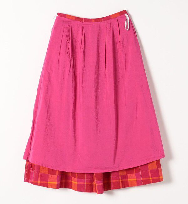 SHIPS any「SHIPS any:〈洗濯機可能〉カラー チェック ギャザー フレア スカート」|スカート|
