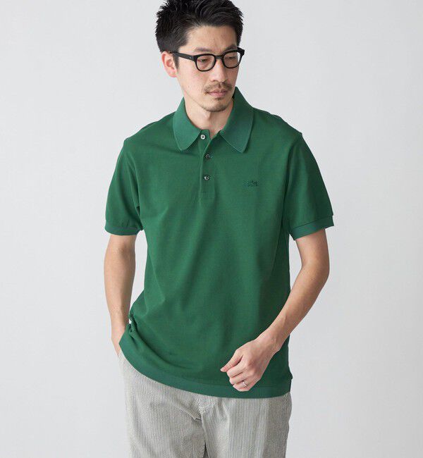 SHIPS「【SHIPS別注】LACOSTE: クラシック ニットリブ ポロシャツ」|ポロシャツ|