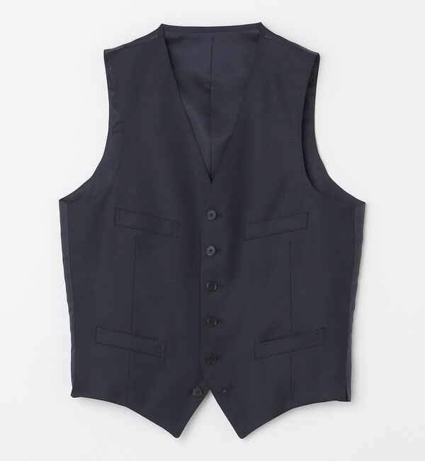 SHIPS「SHIPS: ラグジュアリー ドーメル 無地 ジレ ベスト」|ダウンベスト・ベスト|ネイビー