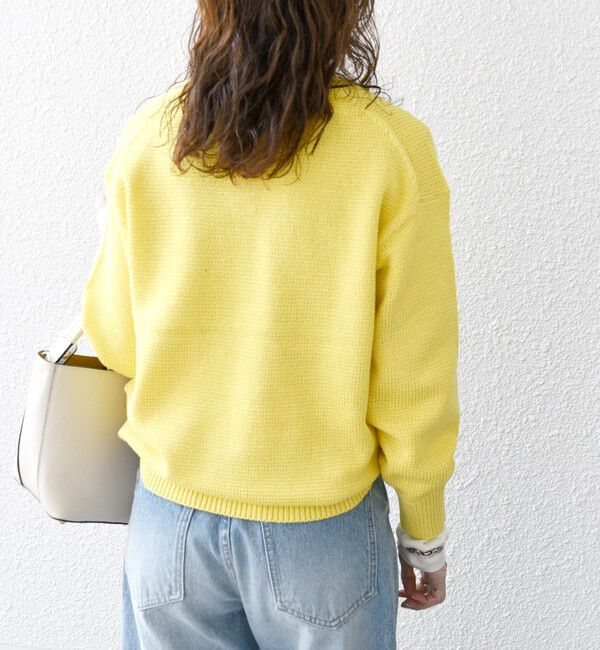 SHIPS any「SHIPS any:〈手洗い可能〉リリヤーン ライン Vネック ニット プルオーバー」|ニット・セーター|